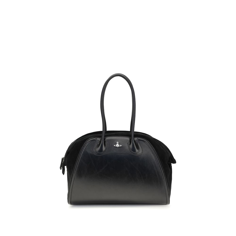 Vivienne Westwood Black Calf Leather Bos Taurus Shoulder Bag