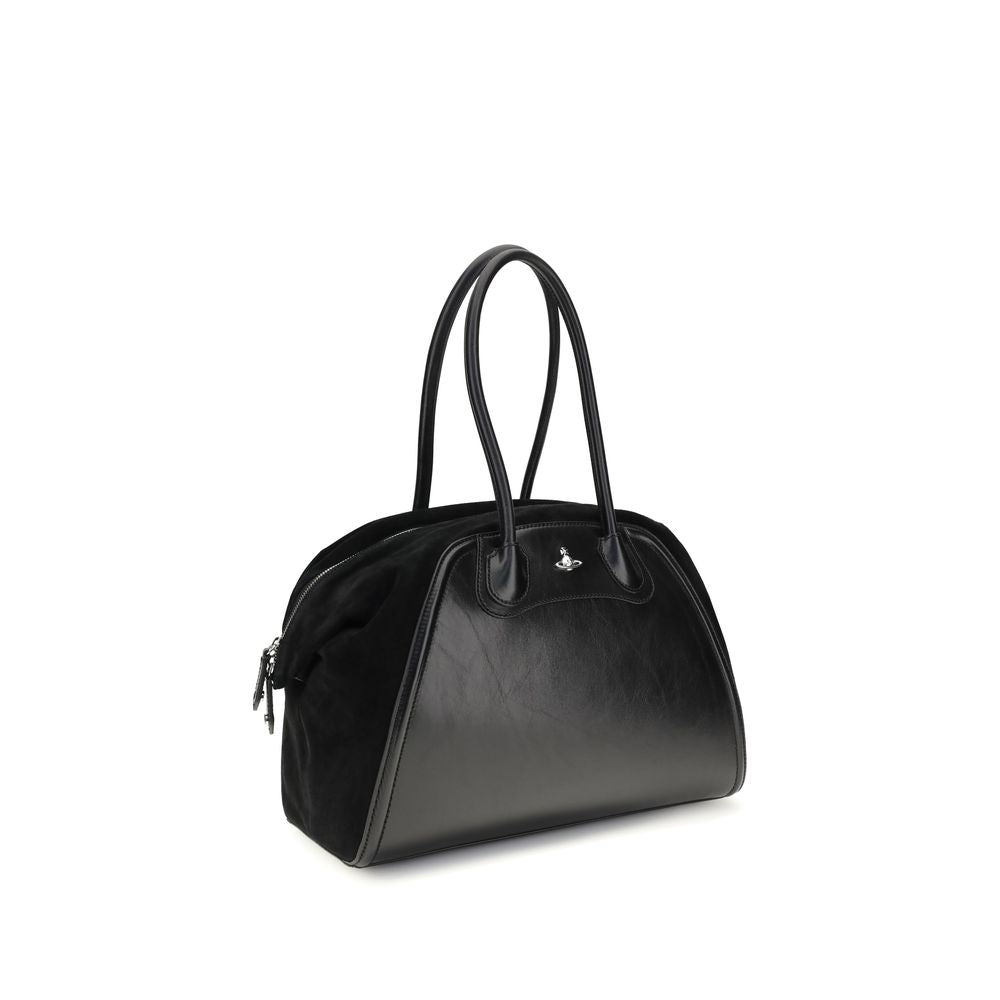 Vivienne Westwood Black Calf Leather Bos Taurus Shoulder Bag