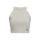 Balmain White Viscose Sleeveles T-Shirt