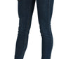 Dolce & Gabbana Blue Slim Fit Cropped Mid Waist Denim Jeans