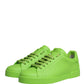 Dolce & Gabbana Green Leather Portofino Low Top Sneakers Shoes