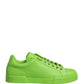 Dolce & Gabbana Green Leather Portofino Low Top Sneakers Shoes