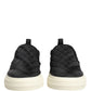 Dolce & Gabbana Black Quilted Slip On Low Top Sneakers Shoes
