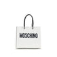 Moschino White Calf Leather Bos Taurus Handbag