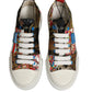 Dolce & Gabbana Multicolor Patchwork Low Top Sneakers Shoes
