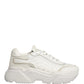 Dolce & Gabbana White Leather Daymaster Low Top Sneakers Shoes