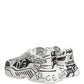 Dolce & Gabbana White Daymaster Graffiti Low Top Sneakers Shoes