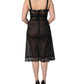 Dolce & Gabbana Black Silk Lace Slip Lingerie Chemise Sleepwear