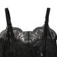 Dolce & Gabbana Black Silk Lace Slip Lingerie Chemise Sleepwear