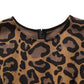 Dolce & Gabbana Brown Leopard Jacquard Knee Length Dress