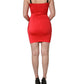 Dolce & Gabbana Red Nylon Blend Cady Sleeveless Mini Dress