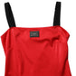 Dolce & Gabbana Red Nylon Blend Cady Sleeveless Mini Dress