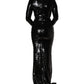 Dolce & Gabbana Black Bodycon Mermaid Sequinned Gown Dress