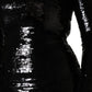 Dolce & Gabbana Black Bodycon Mermaid Sequinned Gown Dress