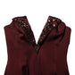 Dolce & Gabbana Maroon Embellished Vneck Evening Gown Dress