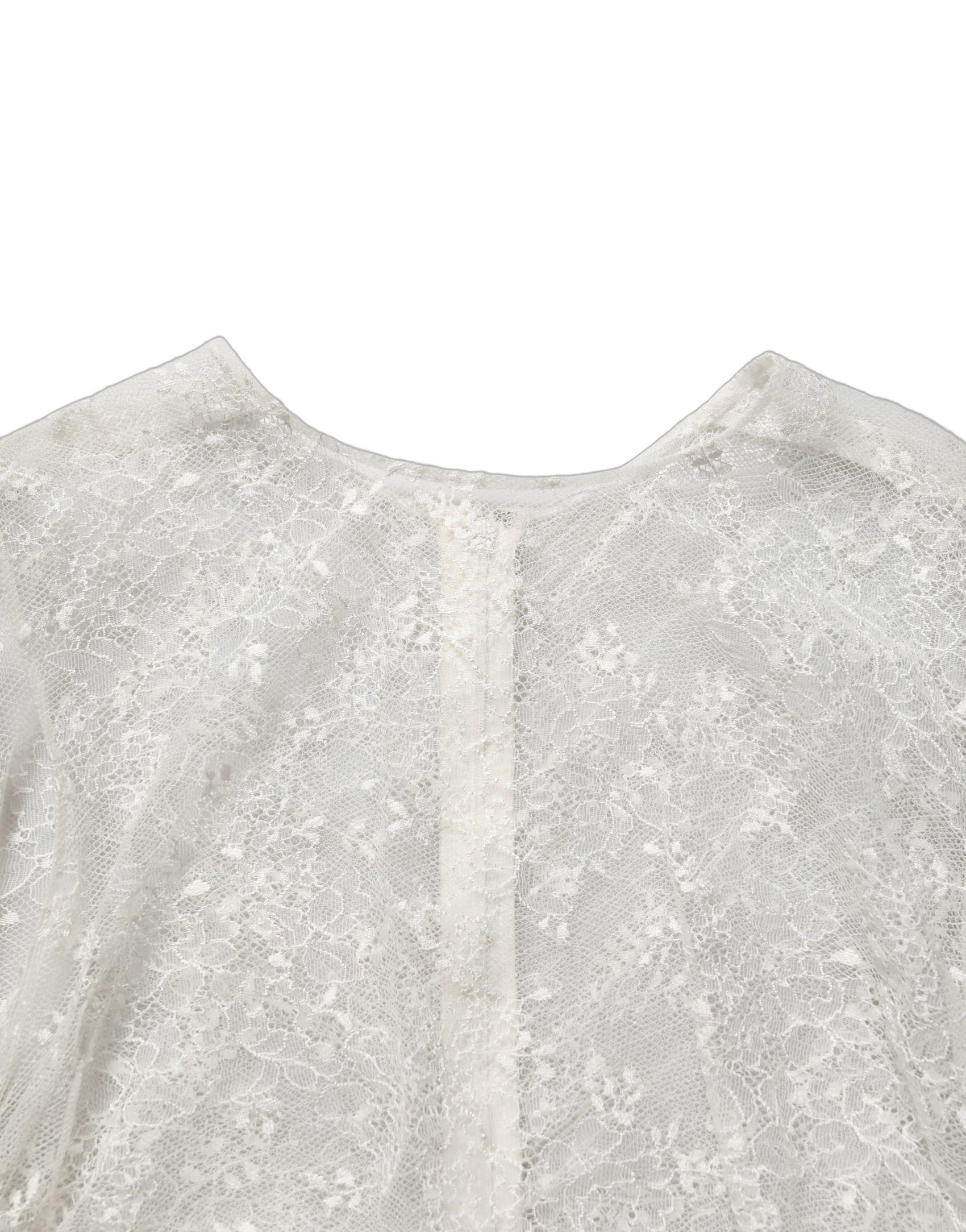 Dolce & Gabbana White Floral Lace Sheer Sleeveless Midi Dress