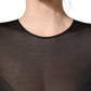 Dolce & Gabbana Black Sheer Long Sleeves Sheath Midi Dress