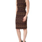 Dolce & Gabbana Brown Keys Fitted Sheath Knee Length Dress