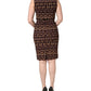 Dolce & Gabbana Brown Keys Fitted Sheath Knee Length Dress