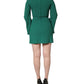 Dolce & Gabbana Green Viscose Long Sleeves A-line Mini Dress