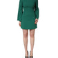 Dolce & Gabbana Green Viscose Long Sleeves A-line Mini Dress