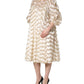 Dolce & Gabbana Ivory Fringe Layered Shift Midi Dress