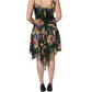 Dolce & Gabbana Multicolor Floral Print Sleeveless Mini Dress