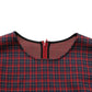 Dolce & Gabbana Red Black Checkered ShortSleeve Sheath Dress