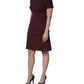 Dolce & Gabbana Red Black Checkered ShortSleeve Sheath Dress