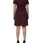Dolce & Gabbana Red Black Checkered ShortSleeve Sheath Dress