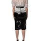 Dolce & Gabbana White Lace Top Embellished Black Skirt Dress