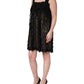 Dolce & Gabbana Black Viscose Fringed Sleeveless Mini Dress