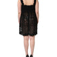 Dolce & Gabbana Black Viscose Fringed Sleeveless Mini Dress