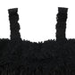 Dolce & Gabbana Black Viscose Fringed Sleeveless Mini Dress