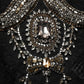 Dolce & Gabbana Black Crystal Embellished Sheath Midi Dress