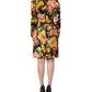 Dolce & Gabbana Multicolor Floral Print LongSleeve Midi Dress