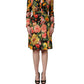 Dolce & Gabbana Multicolor Floral Print LongSleeve Midi Dress