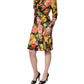 Dolce & Gabbana Multicolor Floral Print LongSleeve Midi Dress