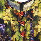 Dolce & Gabbana Multicolor Grape Print LongSleeve Midi Dress