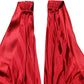 Dolce & Gabbana Red Plunging HalterNeck Draped Jumpsuit Dress