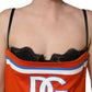 Dolce & Gabbana Orange Cotton Superbowl Football Inspired Mini Dress