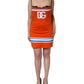 Dolce & Gabbana Orange Cotton Superbowl Football Inspired Mini Dress