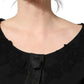 Dolce & Gabbana Black Button Fastening Lace Trimmed Blazer Jacket