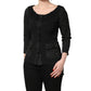 Dolce & Gabbana Black Button Fastening Lace Trimmed Blazer Jacket