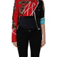 Dolce & Gabbana Multicolor Asymmetrical Ornate Jewel Cropped Jacket