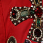 Dolce & Gabbana Multicolor Asymmetrical Ornate Jewel Cropped Jacket