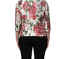 Dolce & Gabbana Multicolor Peony Print Polyester Coat Jacket
