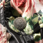 Dolce & Gabbana Black Floral Belted Polyester Trench Coat Jacket