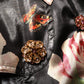 Dolce & Gabbana Black Floral Belted Polyester Trench Coat Jacket