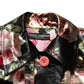 Dolce & Gabbana Black Floral Belted Polyester Trench Coat Jacket